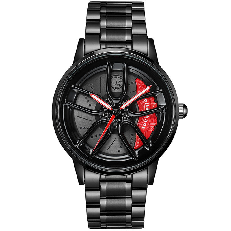 Dodge hellephant car wheel watch red