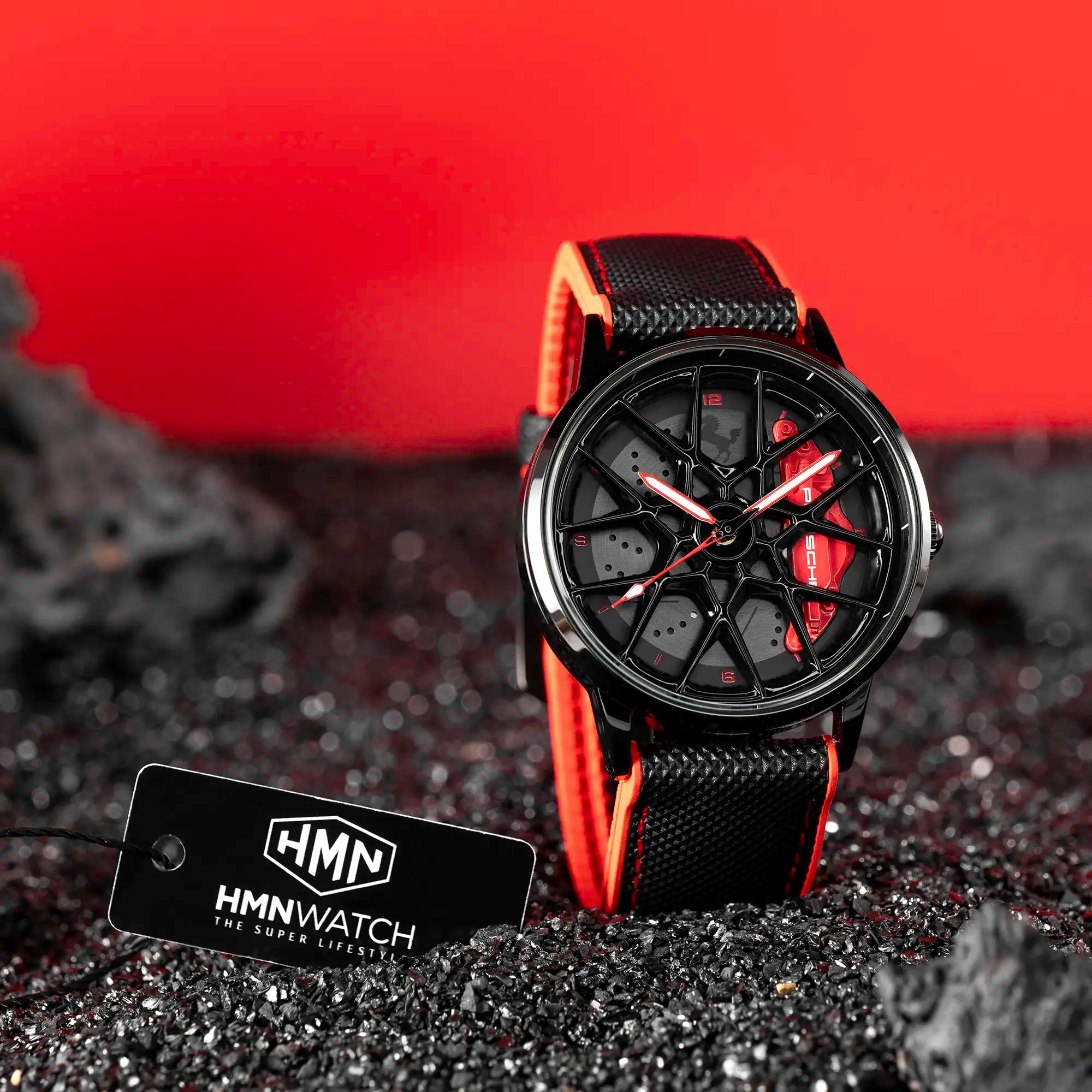HMNWatch HMN Boxster Spyder 718 Watch Porsche rim watch Porsche wheel watch Porsche car rim watches Spyder RS Watch Porsche 718 Watch