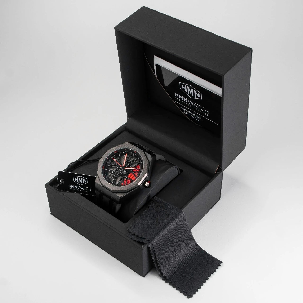 HMNWatch Petronas G55 Spinning Black Strap Mercedes Benz G55 rim watches AMG wheel watches AMG car rim watches