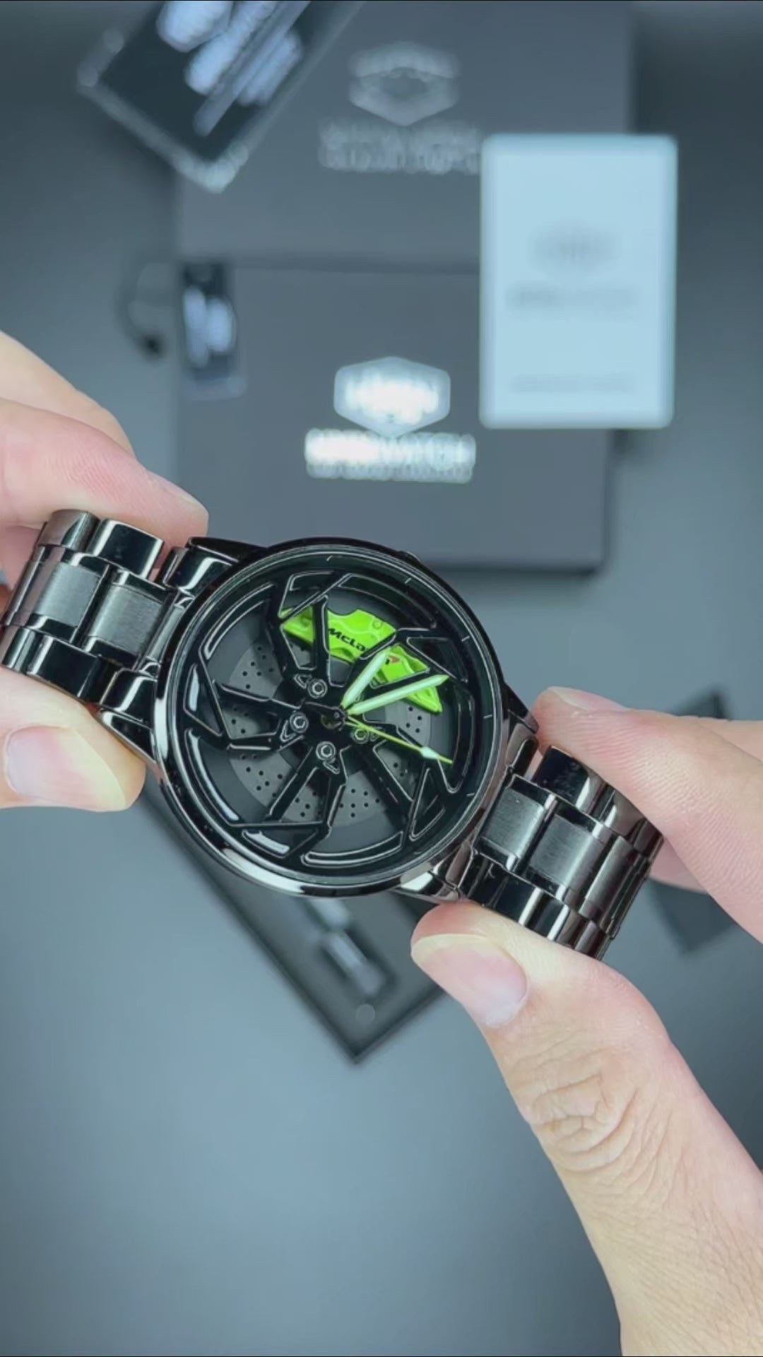 HMNWatch Spider 570S Mclaren spider car rim watches Mclaren car wheel watches unboxing spider 570s