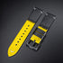 HMN Watch Yellow and BlackLeather Band