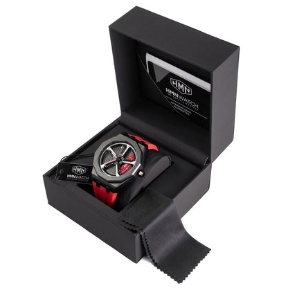 HMNWatch - Premium Watch Box with Branded Logo | Elegant Packaging for Men's Racing Watches | High-Quality Craftsmanship and Durable Design