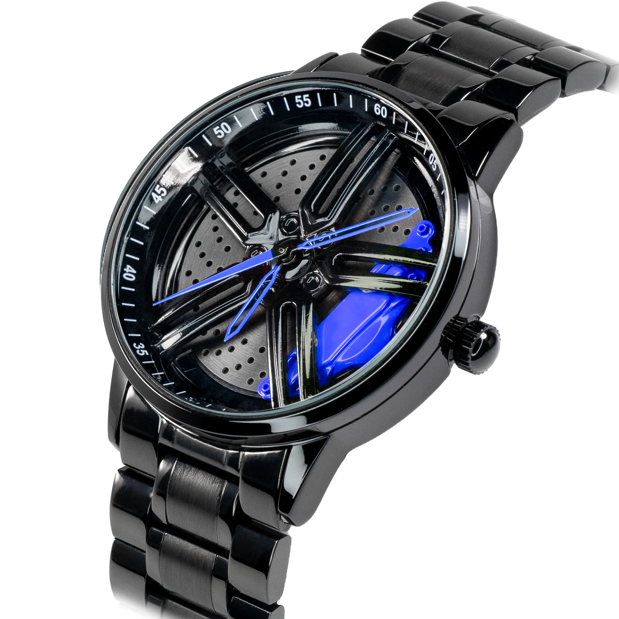 BOYADKA Car Wheel Watch, Stainless Steel Watch with Japanese Quartz  Movement, Waterproof Sports Wrist Watch with Car Rim Hub Design for Men/Car  Enthusiast, Green, Quartz Movement : Amazon.in: Car & Motorbike