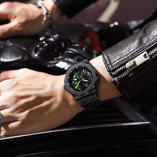 HMN Boxster Coupe 992 - Brushed Steel Strap - Porsche Wheel Watch ...
