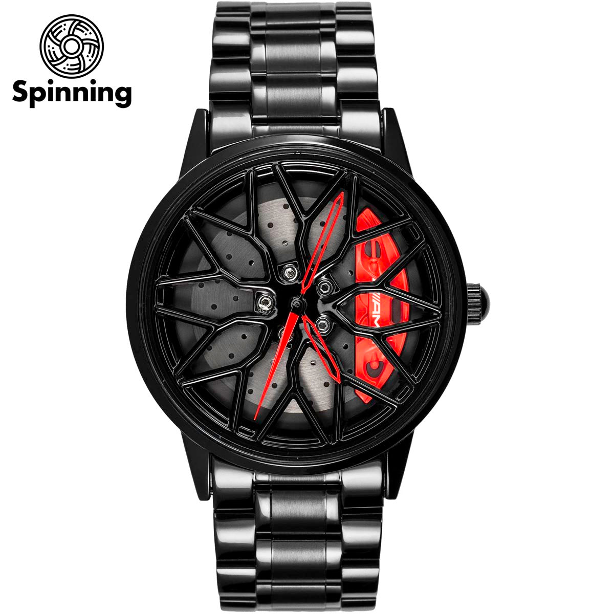 HMNWatch petronas g63 spinning rim watch, mercedes benz rim watch, benz wheel watch car wheel watches